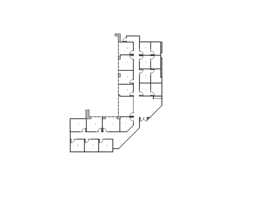 Floor plan of Flexible Office Space for Rent at 7676 Hillmont 310.WS