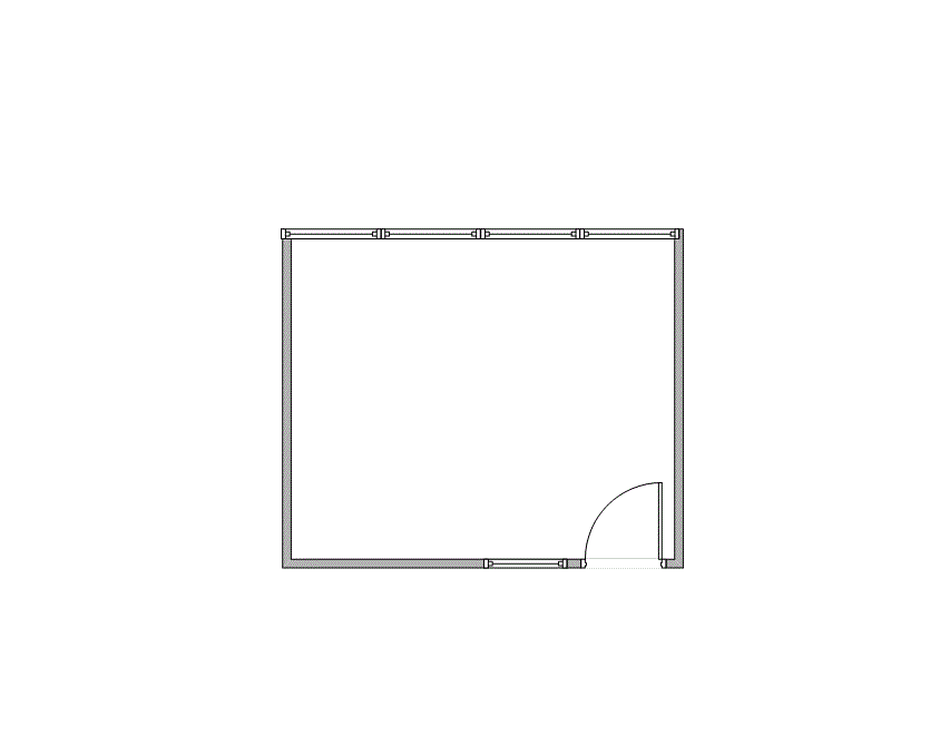 Floor plan of Flexible Office Space for Rent at 7676 Hillmont 344-05