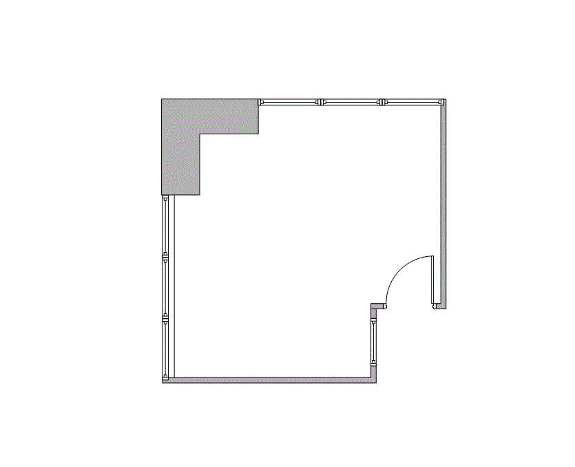 Floor plan of Flexible Office Space for Rent at 7676 Hillmont 344-12