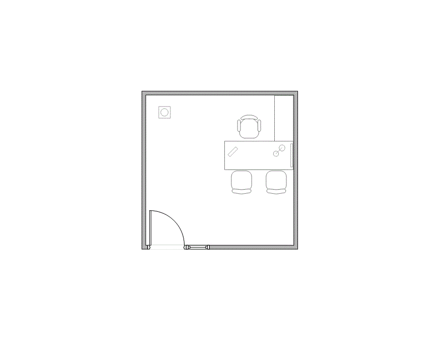 Floor plan of Flexible Office Space for Rent at 7676 Hillmont 344-25