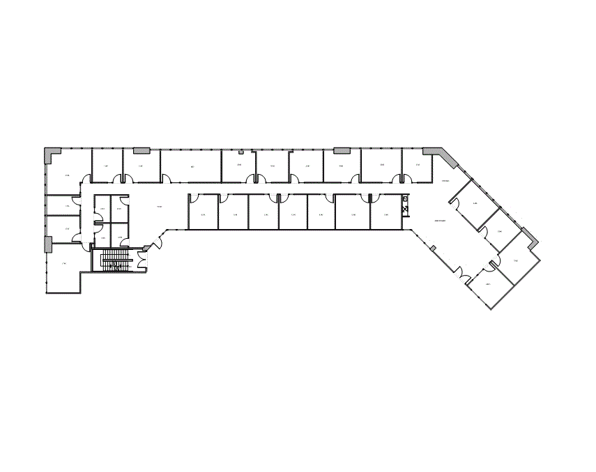 Floor plan of Flexible Office Space for Rent at 7676 Hillmont 344.WS