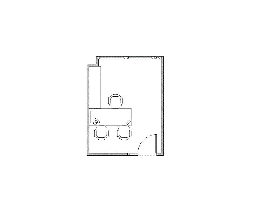 Floor plan of Flexible Office Space for Rent at 1120 NASA Parkway 638